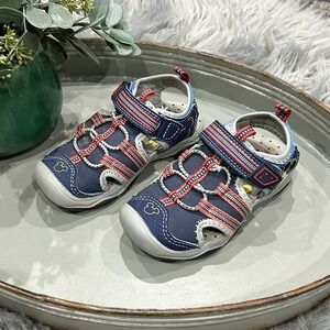 Disney Jr Mickey Mouse Sandals Toddler Size 7 Blue Shoes Little Kids
